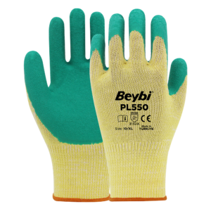 PL550 Polyester Örme Lateks Eldiven