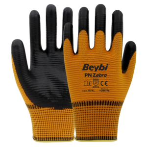 PN Zebra Polyester Örme Nitril Eldiven