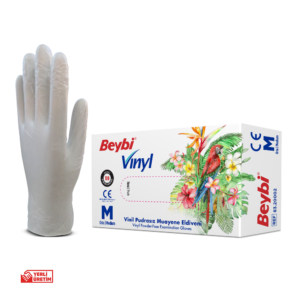 Vinil Pudrasız Muayene Eldiveni 100'lük Kutu