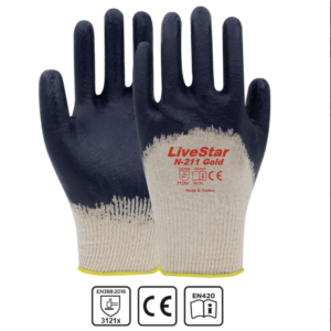 Nitril Eldiven Örgü Gold Lacivert N-211